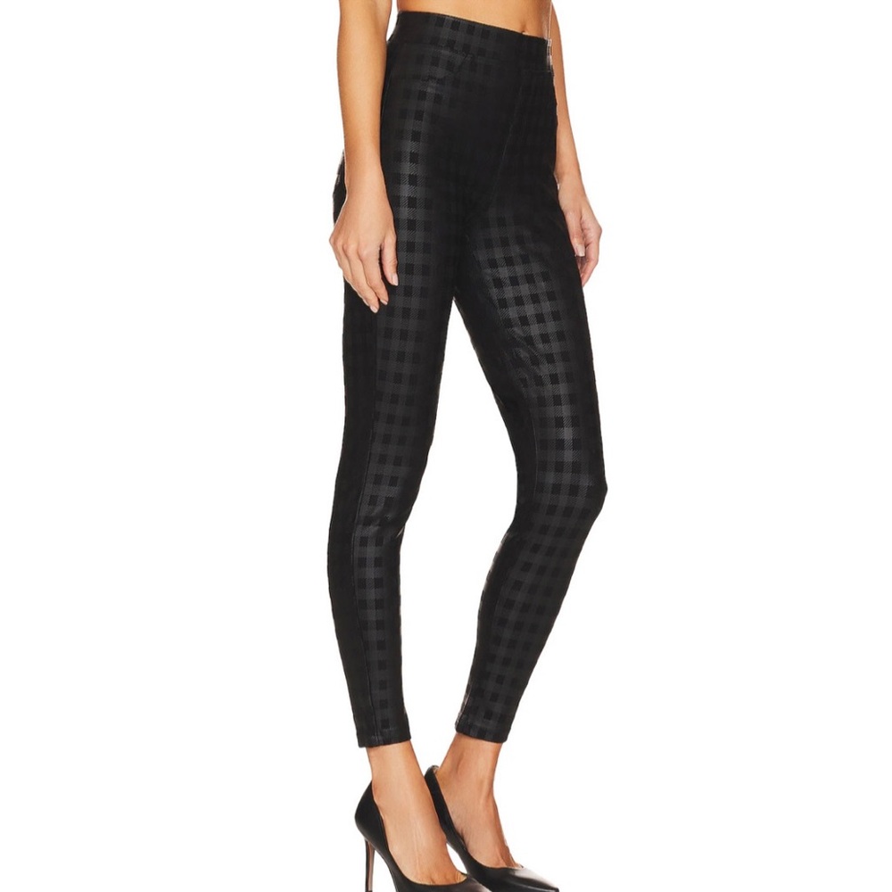 Sanctuary Runway Legging in Black Coated Plaid